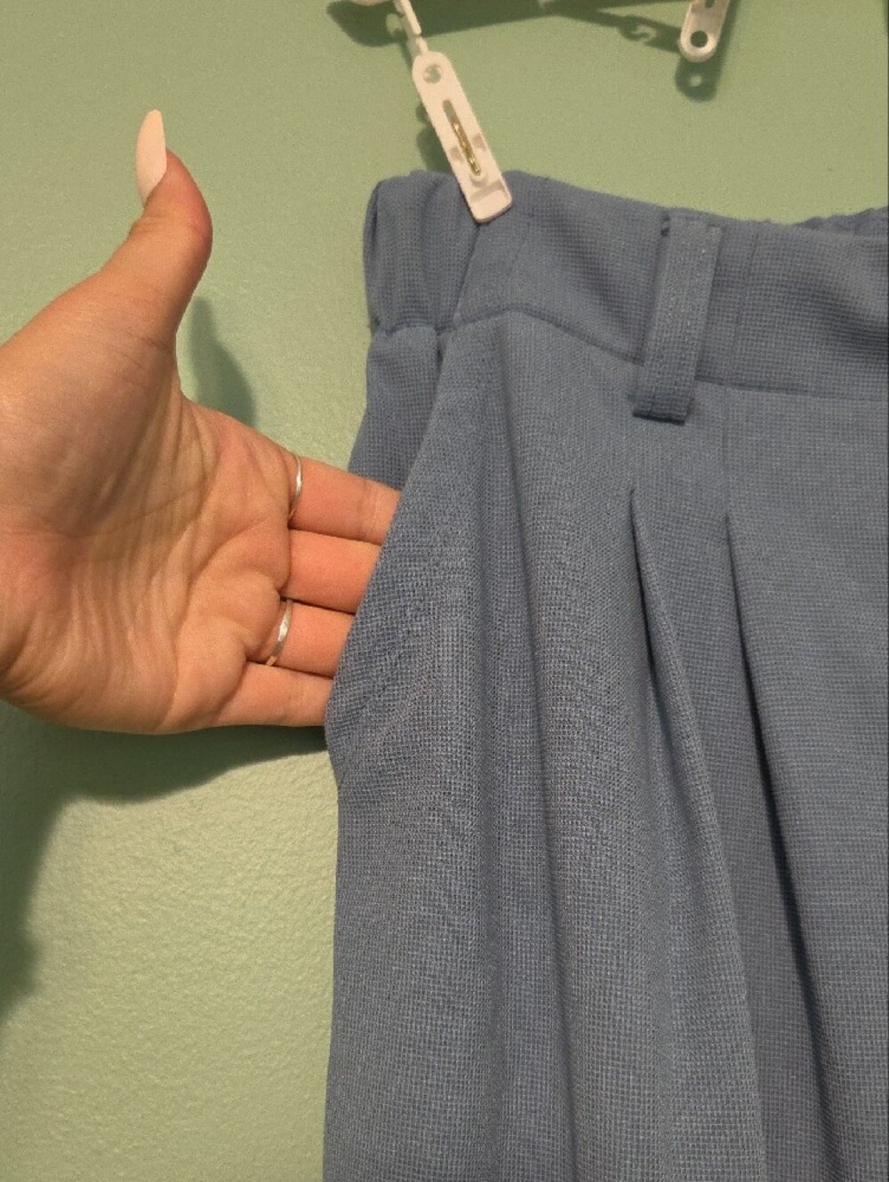 Halara Blue Wide Leg Flowy Comfort Dress Pant Size Large - Picture 2 of 6